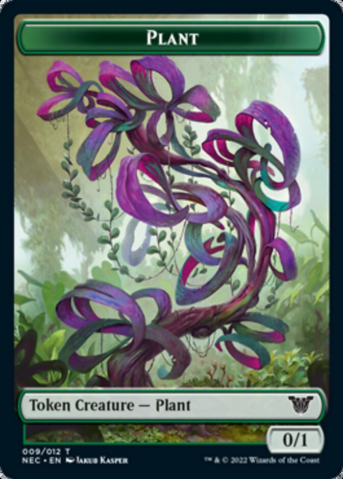 Plant // Treasure Double-sided Token [Kamigawa: Neon Dynasty Commander Tokens] | Gate City Games LLC