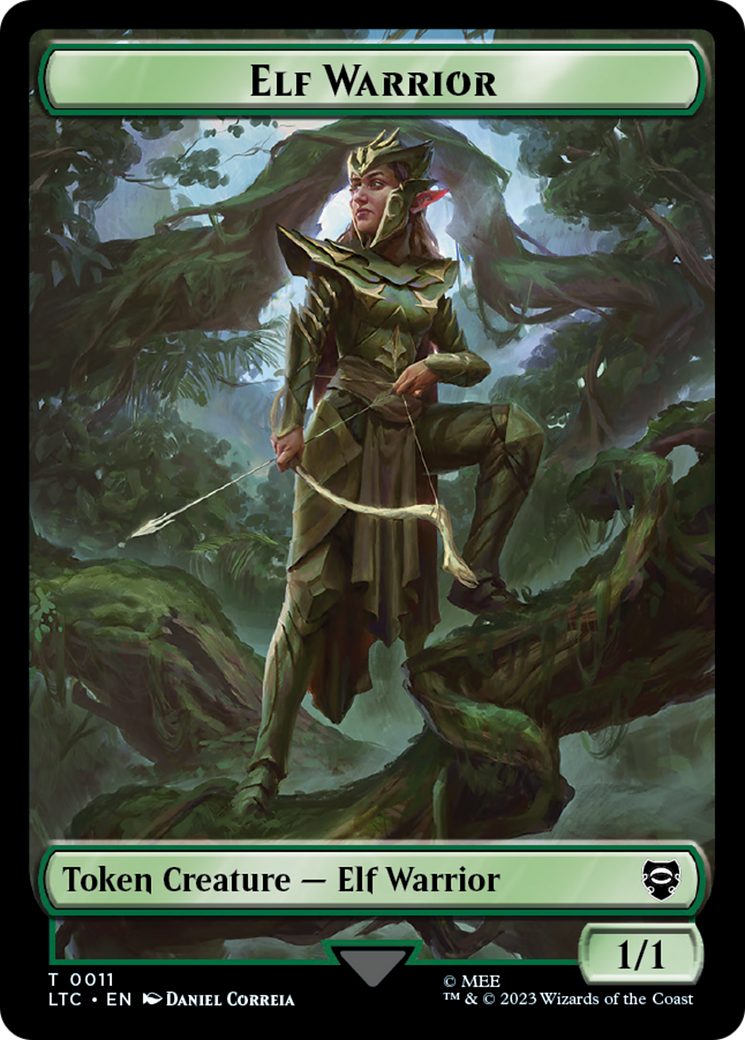 Elf Warrior // Insect Double Sided Token [The Lord of the Rings: Tales of Middle-Earth Commander Tokens] | Gate City Games LLC