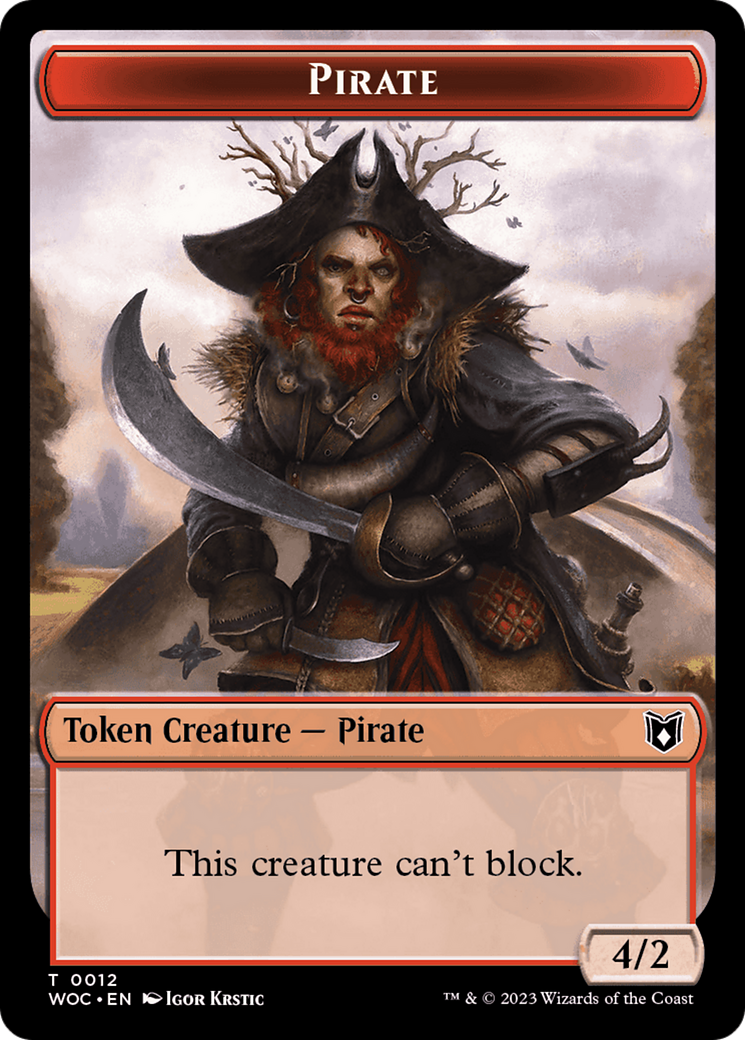 Pirate // Pegasus Double-Sided Token [Wilds of Eldraine Commander Tokens] | Gate City Games LLC