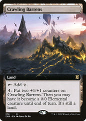 Crawling Barrens (Extended Art) [Zendikar Rising] | Gate City Games LLC