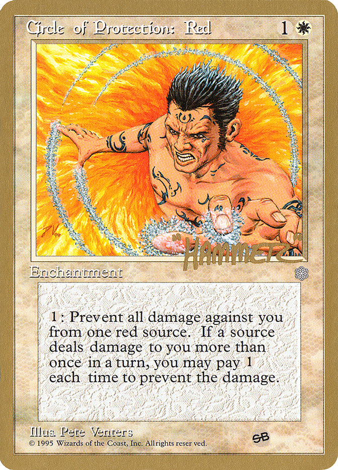 Circle of Protection: Red (Shawn "Hammer" Regnier) (SB) [Pro Tour Collector Set] | Gate City Games LLC