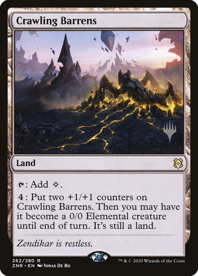 Crawling Barrens (Promo Pack) [Zendikar Rising Promos] | Gate City Games LLC