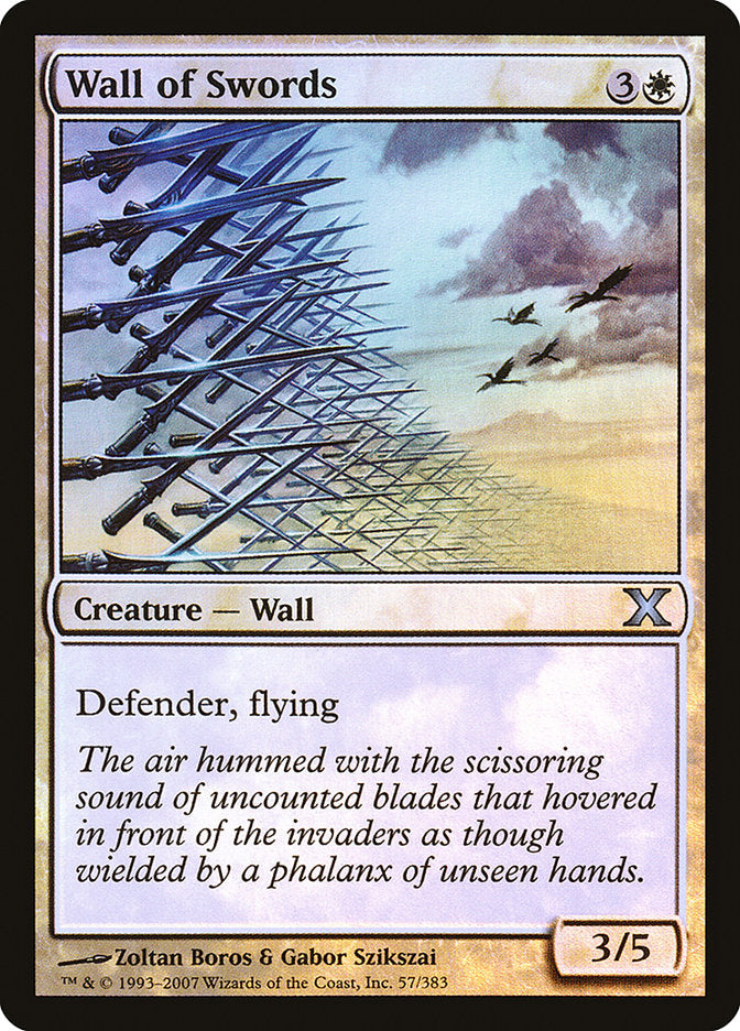 Wall of Swords (Premium Foil) [Tenth Edition] | Gate City Games LLC