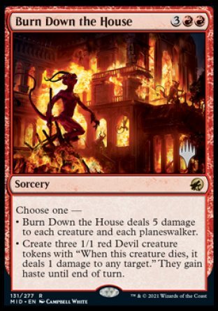 Burn Down the House (Promo Pack) [Innistrad: Midnight Hunt Promos] | Gate City Games LLC