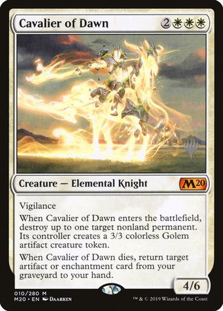 Cavalier of Dawn [Core Set 2020 Promos] | Gate City Games LLC