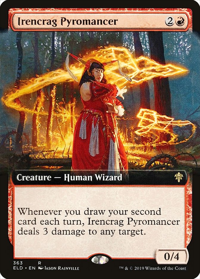 Irencrag Pyromancer (Extended Art) [Throne of Eldraine] | Gate City Games LLC