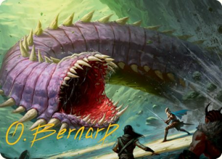 Purple Worm Art Card (Gold-Stamped Signature) [Dungeons & Dragons: Adventures in the Forgotten Realms Art Series] | Gate City Games LLC