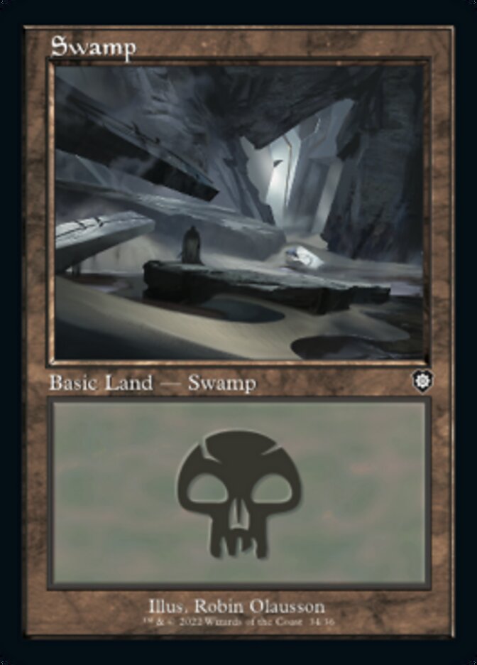 Swamp (034) (Retro) [The Brothers' War Commander] | Gate City Games LLC