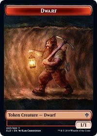 Dwarf // Food (17) Double-sided Token [Throne of Eldraine Tokens] | Gate City Games LLC