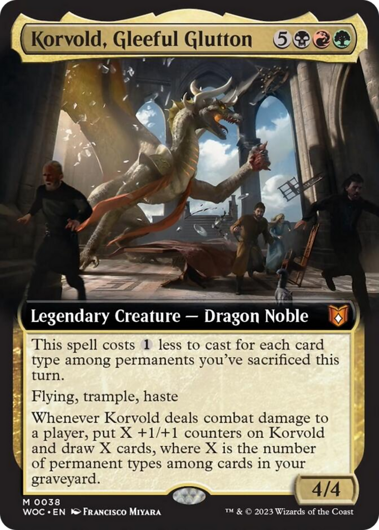 Korvold, Gleeful Glutton (Extended Art) [Wilds of Eldraine Commander] | Gate City Games LLC