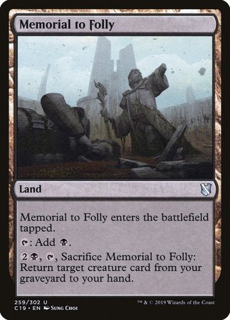 Memorial to Folly [Commander 2019] | Gate City Games LLC