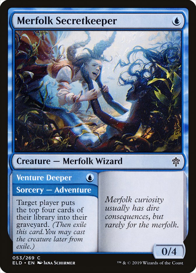 Merfolk Secretkeeper // Venture Deeper [Throne of Eldraine] | Gate City Games LLC