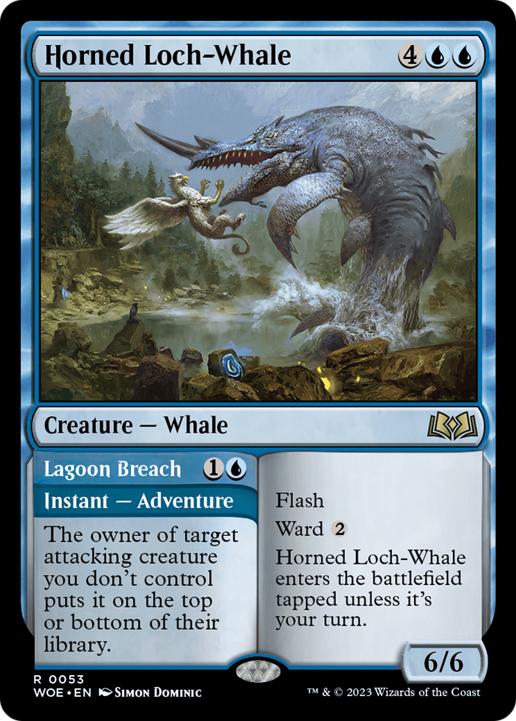 Horned Loch-Whale // Lagoon Breach [Wilds of Eldraine] | Gate City Games LLC