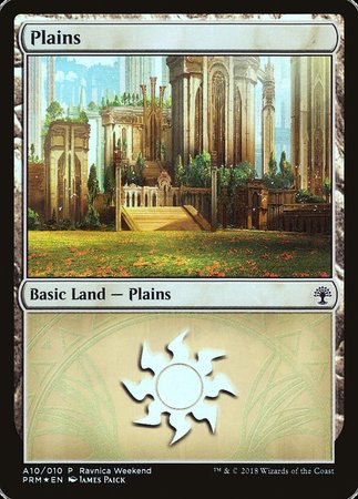Plains - Selesnya (A10) [GRN Ravnica Weekend] | Gate City Games LLC