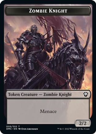Zombie Knight // Griffin Double-sided Token [Dominaria United Commander Tokens] | Gate City Games LLC