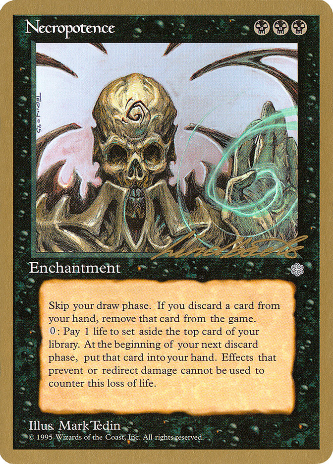 Necropotence (Leon Lindback) [Pro Tour Collector Set] | Gate City Games LLC
