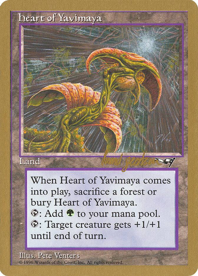 Heart of Yavimaya (Svend Geertsen) [World Championship Decks 1997] | Gate City Games LLC