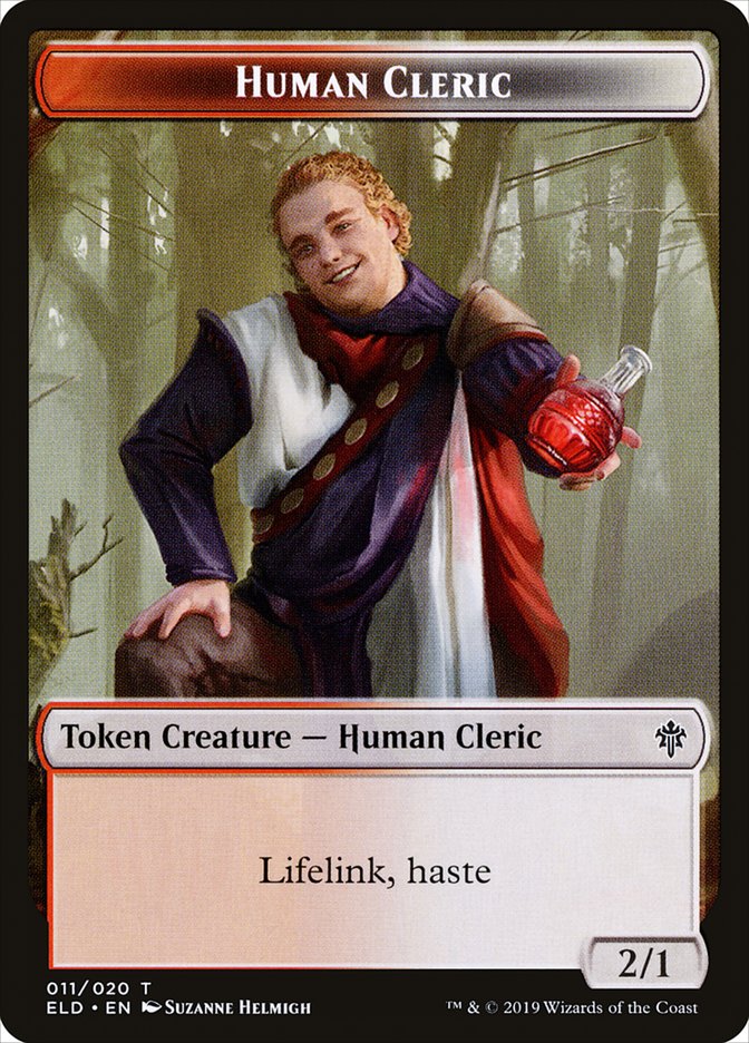 Human Cleric [Throne of Eldraine Tokens] | Gate City Games LLC