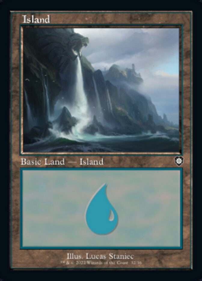 Island (032) (Retro) [The Brothers' War Commander] | Gate City Games LLC