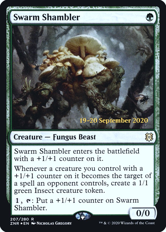 Swarm Shambler  [Zendikar Rising Prerelease Promos] | Gate City Games LLC