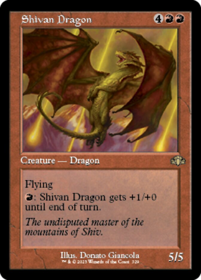 Shivan Dragon (Retro) [Dominaria Remastered] | Gate City Games LLC