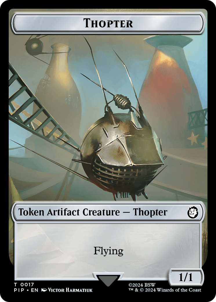 Treasure (0018) // Thopter Double-Sided Token [Fallout Tokens] | Gate City Games LLC