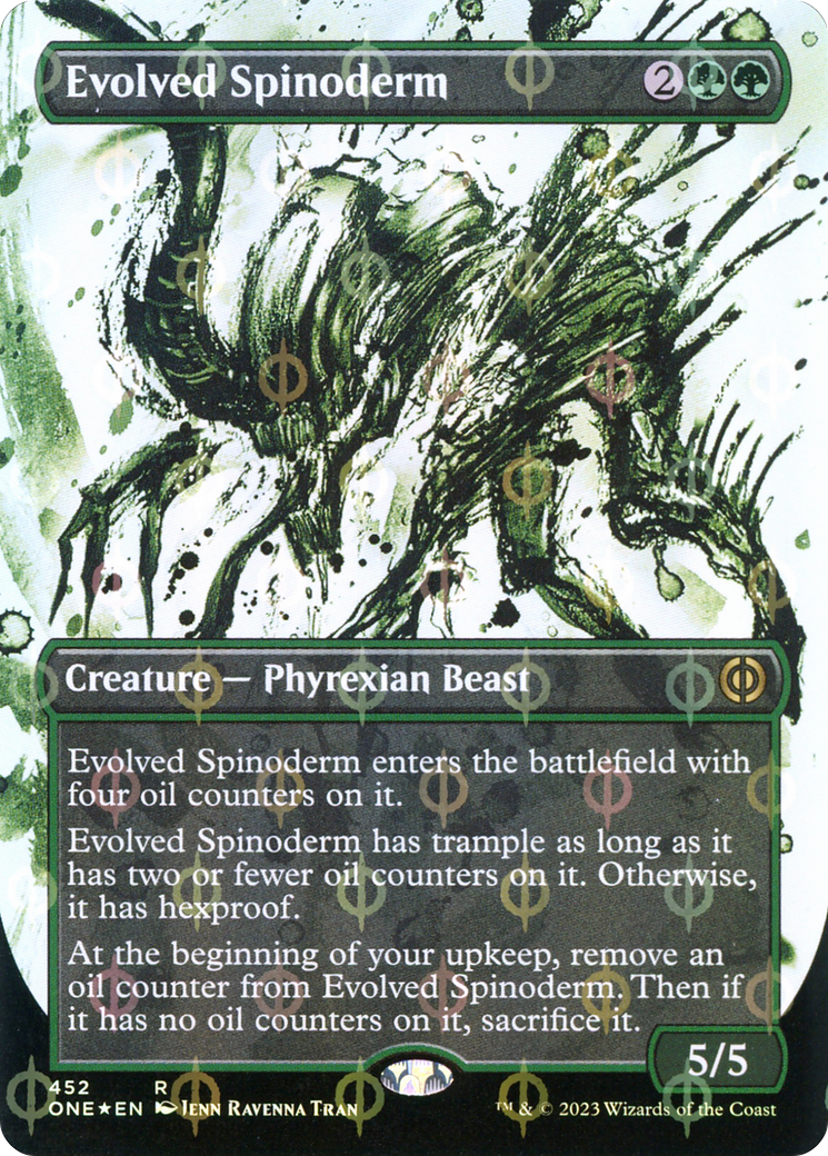 Evolved Spinoderm (Borderless Ichor Step-and-Compleat Foil) [Phyrexia: All Will Be One] | Gate City Games LLC