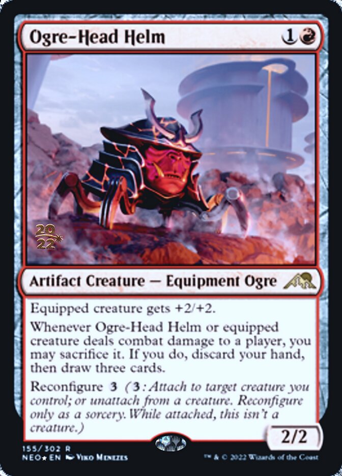 Ogre-Head Helm [Kamigawa: Neon Dynasty Prerelease Promos] | Gate City Games LLC