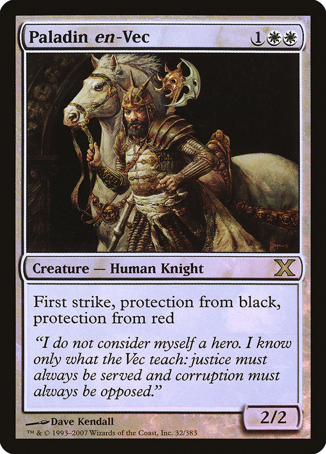 Paladin en-Vec (Premium Foil) [Tenth Edition] | Gate City Games LLC