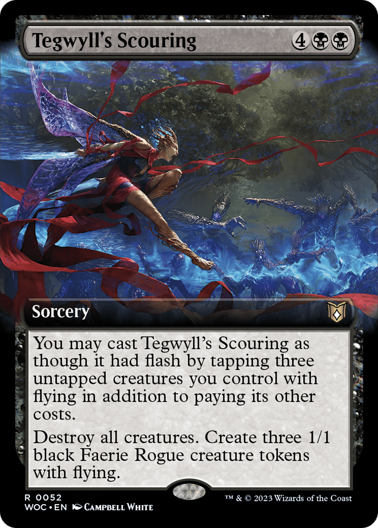 Tegwyll's Scouring (Extended Art) [Wilds of Eldraine Commander] | Gate City Games LLC