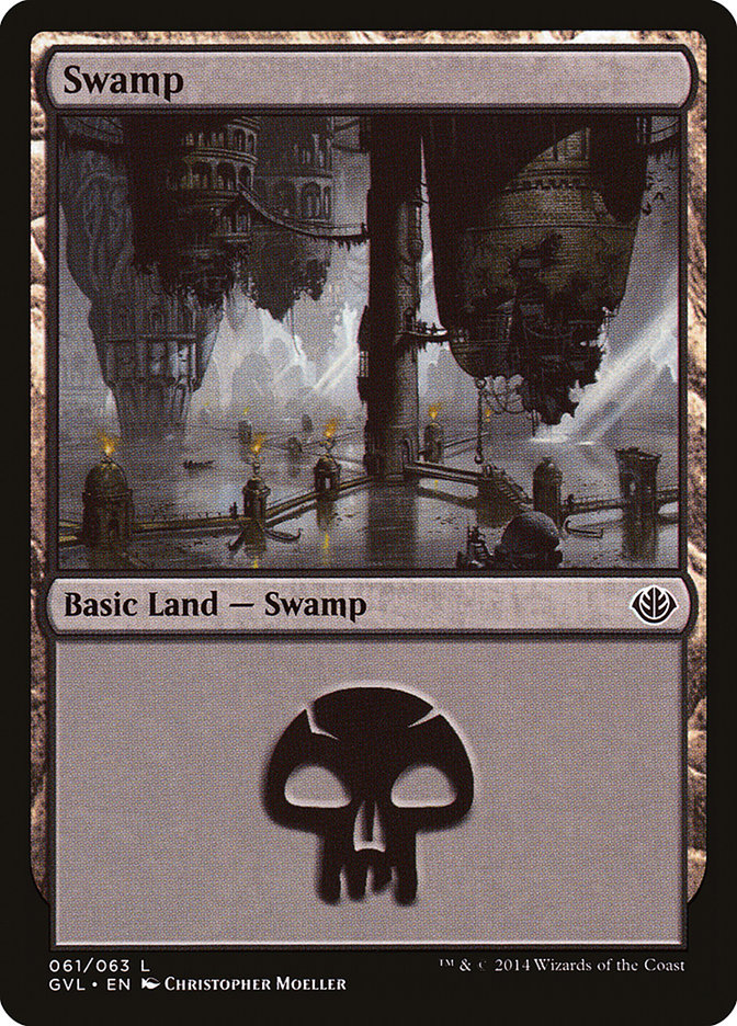 Swamp (61) (Garruk vs. Liliana) [Duel Decks Anthology] | Gate City Games LLC