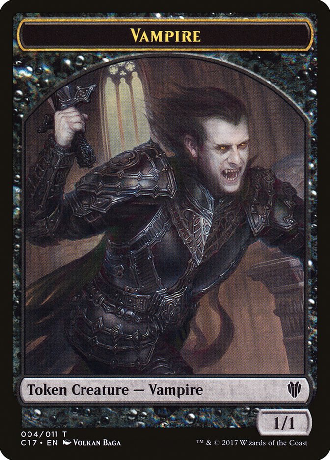 Vampire // Zombie Double-sided Token [Commander 2017 Tokens] | Gate City Games LLC