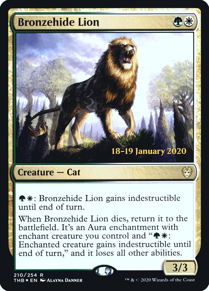 Bronzehide Lion [Theros Beyond Death Prerelease Promos] | Gate City Games LLC