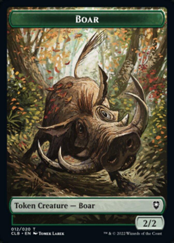 Boar Token [Commander Legends: Battle for Baldur's Gate Tokens] | Gate City Games LLC