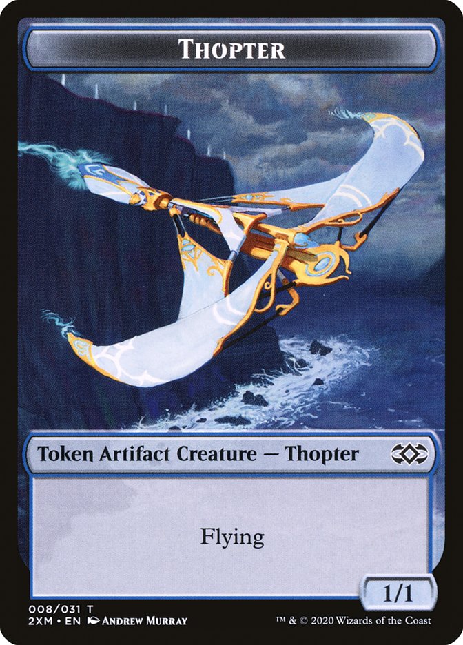 Myr (024) // Thopter (008) Double-sided Token [Double Masters Tokens] | Gate City Games LLC