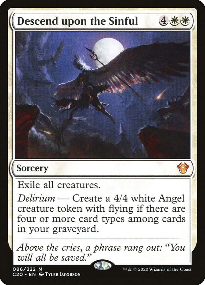 Descend upon the Sinful [Commander 2020] | Gate City Games LLC