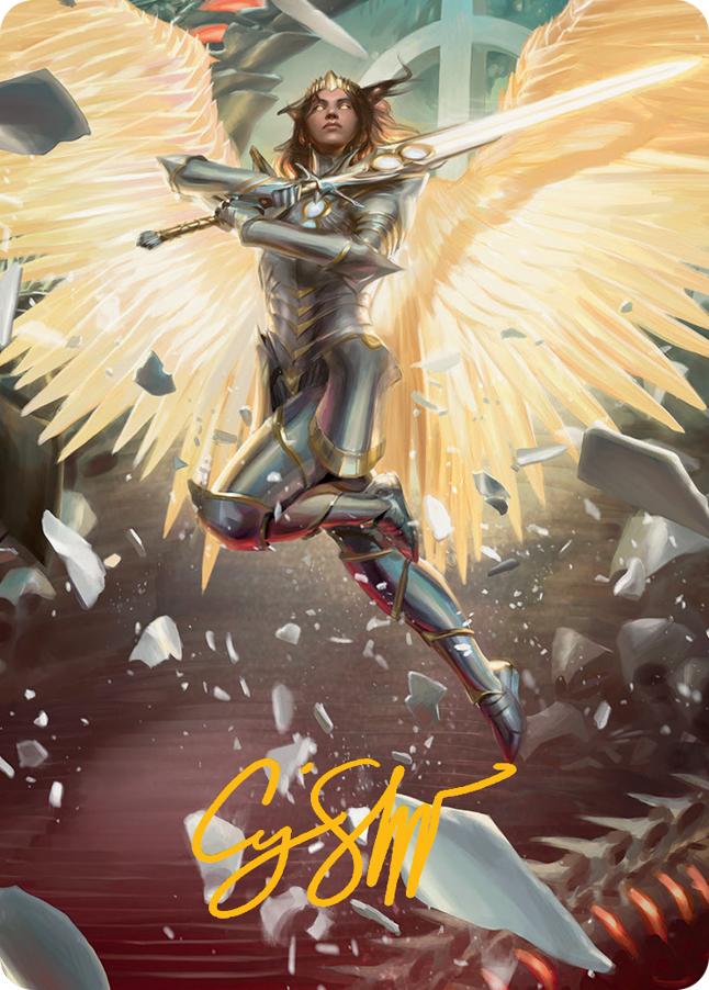 Archangel Elspeth Art Card (Gold-Stamped Signature) [March of the Machine Art Series] | Gate City Games LLC