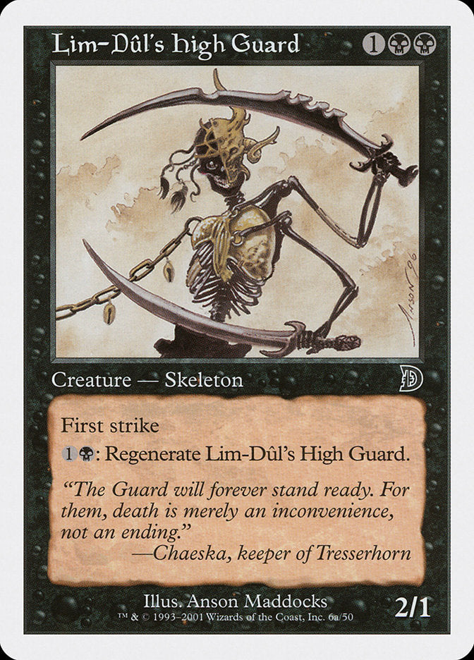 Lim-Dul's High Guard (Holding Sword) [Deckmasters] | Gate City Games LLC