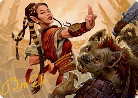 Half-Elf Monk Art Card (Gold-Stamped Signature) [Dungeons & Dragons: Adventures in the Forgotten Realms Art Series] | Gate City Games LLC