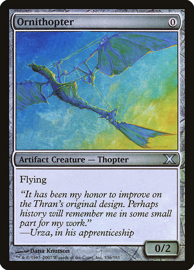 Ornithopter (Premium Foil) [Tenth Edition] | Gate City Games LLC