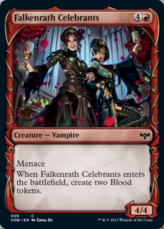 Falkenrath Celebrants (Showcase Fang Frame) [Innistrad: Crimson Vow] | Gate City Games LLC