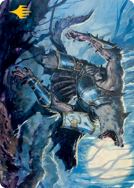 Moonrage Brute Art Card (Gold-Stamped Signature) [Innistrad: Midnight Hunt Art Series] | Gate City Games LLC