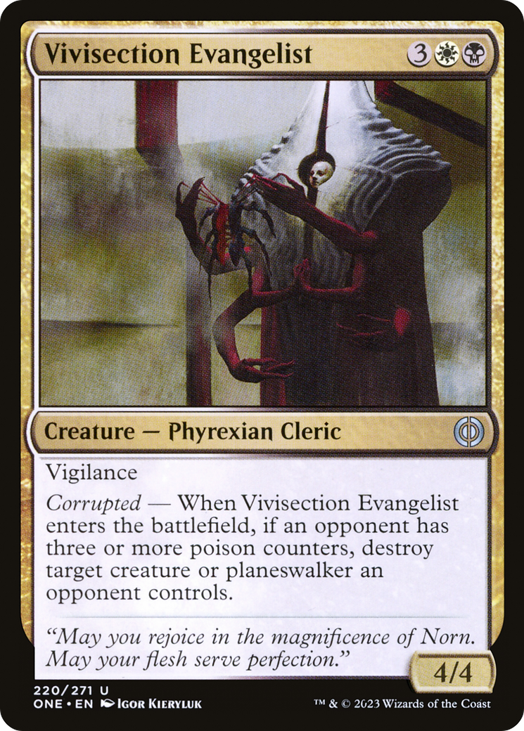 Vivisection Evangelist [Phyrexia: All Will Be One] | Gate City Games LLC