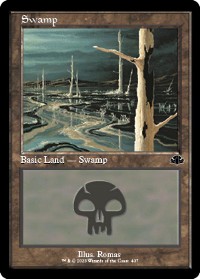 Swamp (407) (Retro) [Dominaria Remastered] | Gate City Games LLC