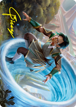 Vortex Runner Art Card (Gold-Stamped Signature) [Strixhaven: School of Mages Art Series] | Gate City Games LLC