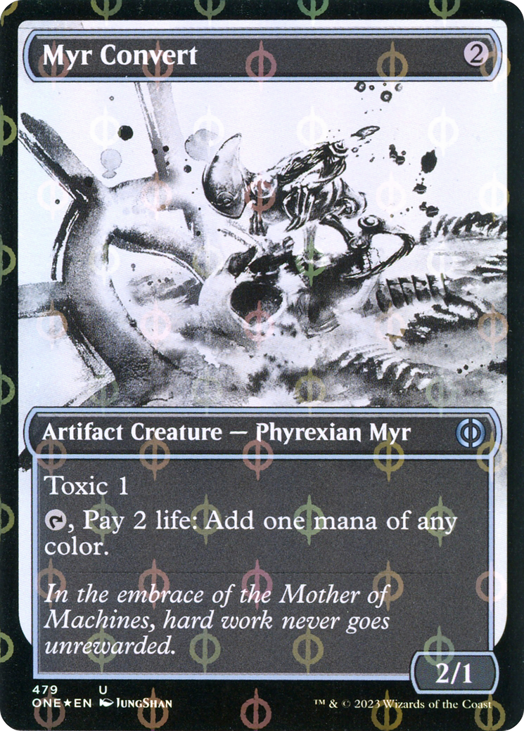 Myr Convert (Showcase Ichor Step-and-Compleat Foil) [Phyrexia: All Will Be One] | Gate City Games LLC