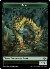 Beast // Merfolk (0003) Double-Sided Token [The Lost Caverns of Ixalan Commander Tokens] | Gate City Games LLC