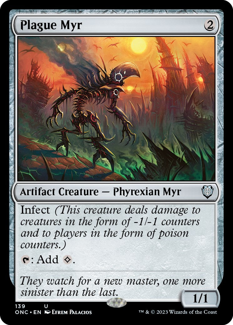 Plague Myr [Phyrexia: All Will Be One Commander] | Gate City Games LLC