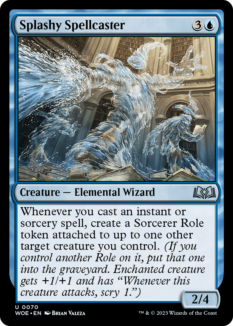 Splashy Spellcaster [Wilds of Eldraine] | Gate City Games LLC