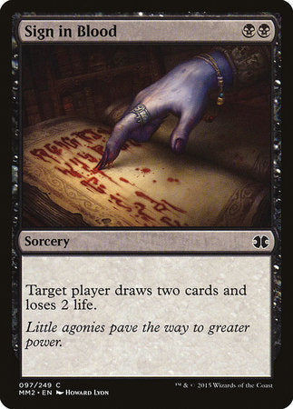 Sign in Blood [Modern Masters 2015] | Gate City Games LLC